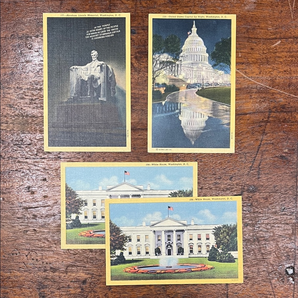 Vintage Washington D.C. Postcards Set of 3.